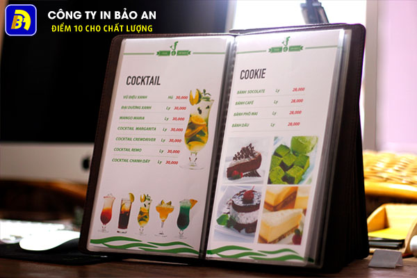 Dịch vụ in menu nhà hàng tại Hà Nội